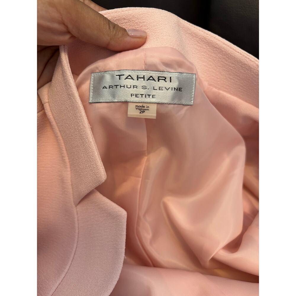 Tahari Blush Pink Tailored Skirt Suit 2P Career Office Business Professional - Picture 10 of 12
